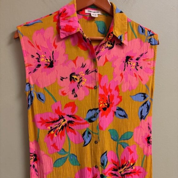 Billabong Womens Dress Size S Midi Button Floral Boho Beach Vacation Festival - Picture 2 of 13